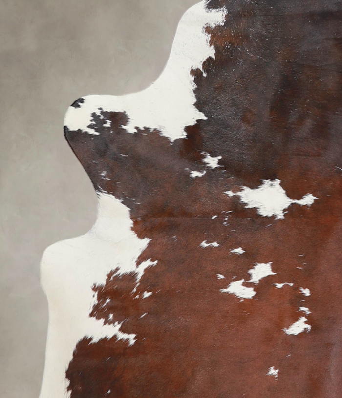 Chocolate and White Cowhide Rug #A24667