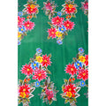 freckled sage christmas poinsettia green oilcloth swatch