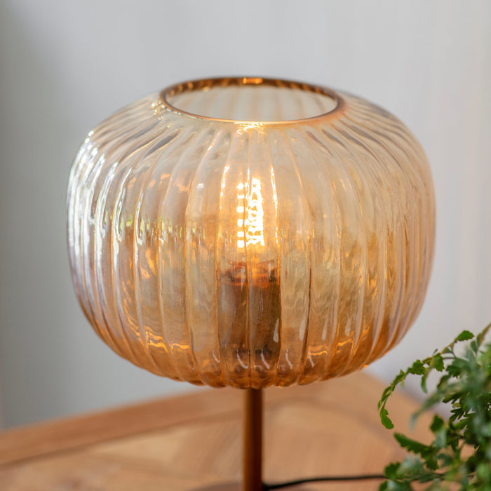 Claymore Amber Glass Lamp