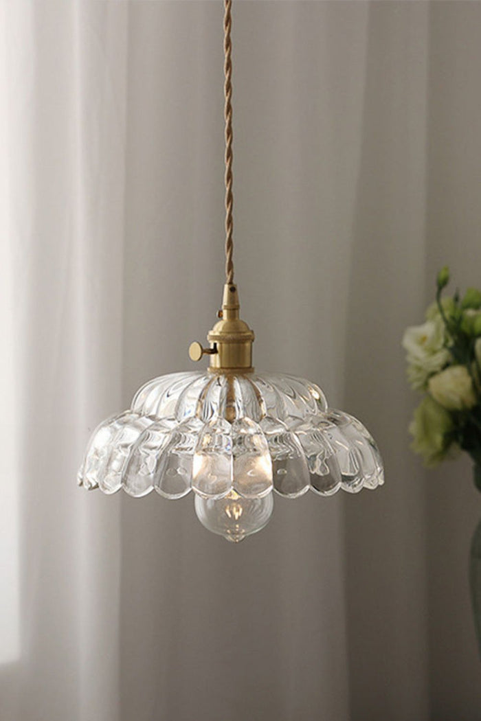 Clear Blossom Glass Shade Pendant Lamp - view 5 | SamuLighting