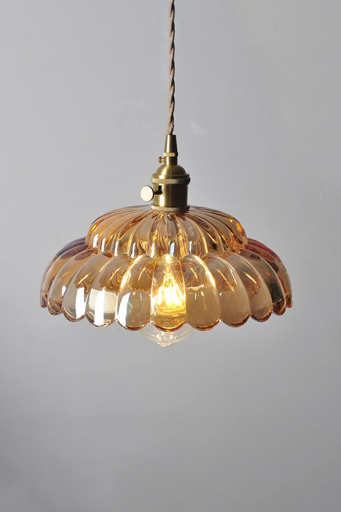 Clear Blossom Glass Shade Pendant Lamp - view 8 | SamuLighting
