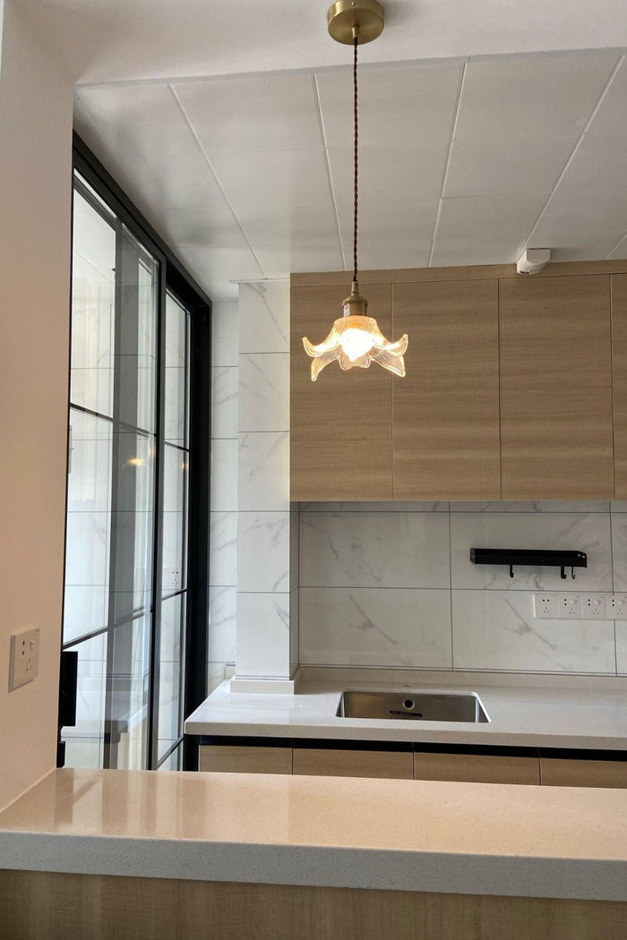 Clear Petal Glass Pendant Lamp - view 2 | SamuLighting