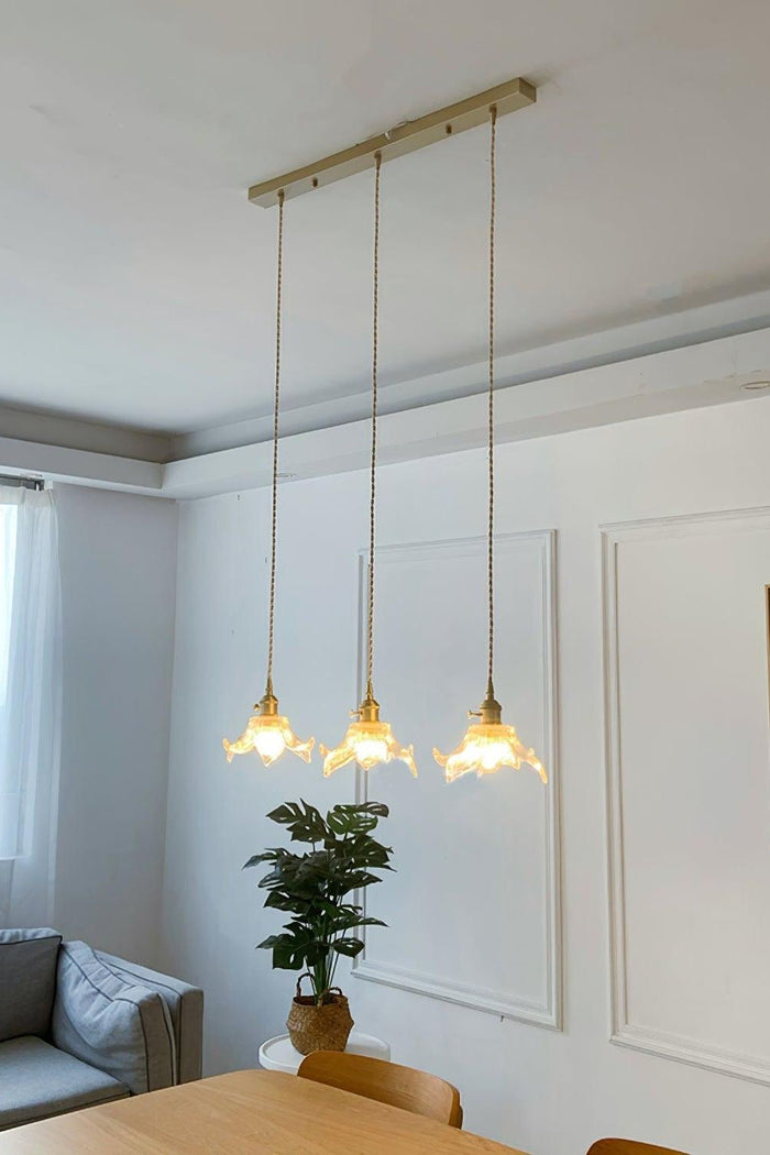 Clear Petal Glass Pendant Lamp - view 3 | SamuLighting