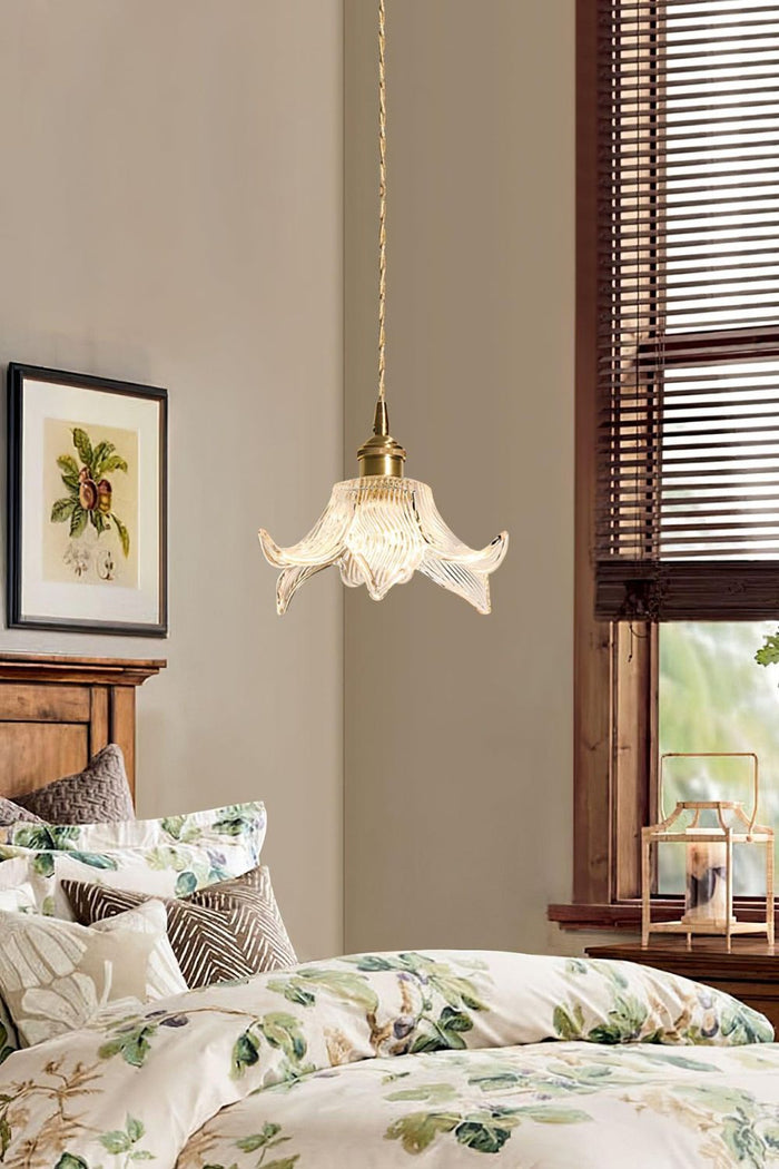 Clear Petal Glass Pendant Lamp - view 4 | SamuLighting