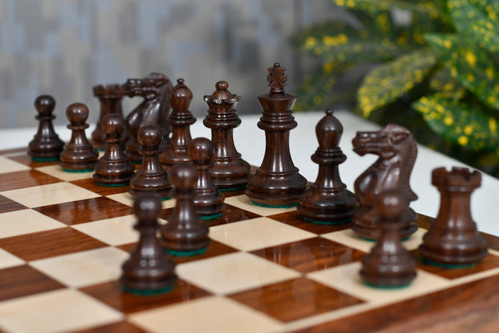 Collector Series Staunton Chess Pieces in Sheesham & Boxwood 2.6"- King