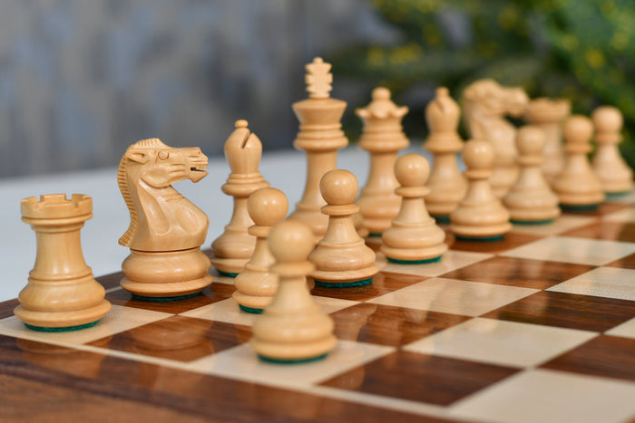 Collector Series Staunton Chess Pieces in Sheesham & Boxwood 2.6"- King