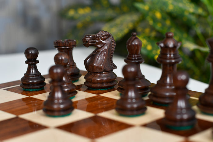 Collector Series Staunton Chess Pieces in Sheesham & Boxwood 2.6"- King