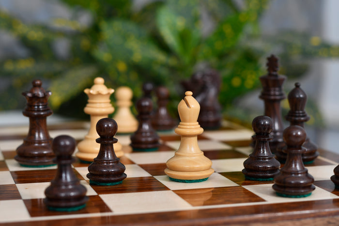 Collector Series Staunton Chess Pieces in Sheesham & Boxwood 2.6"- King
