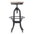 Cool Stool Reclaimed Wood & Metal Adjustable Height Stool