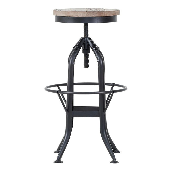 Cool Stool Reclaimed Wood & Metal Adjustable Height Stool