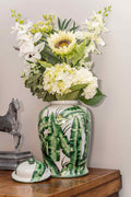 Corn Plant Leaf 17" Ginger Jar