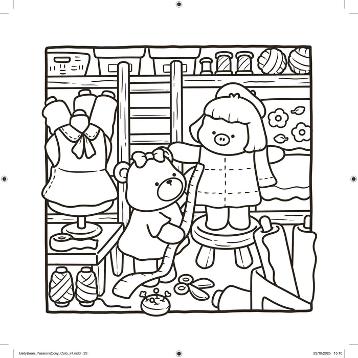 Cozy Crafty Coloring Book