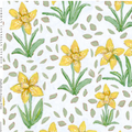 Daffodils for Jennings in White- Fabric