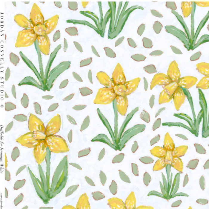 Daffodils for Jennings in White Wallpaper