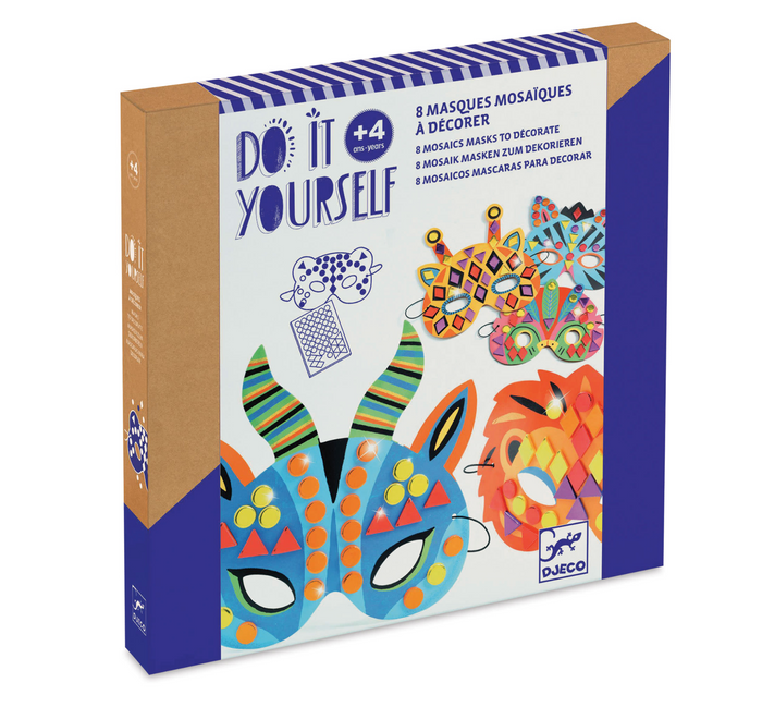 DJECO Jungle Animals DIY Masks Craft Kit