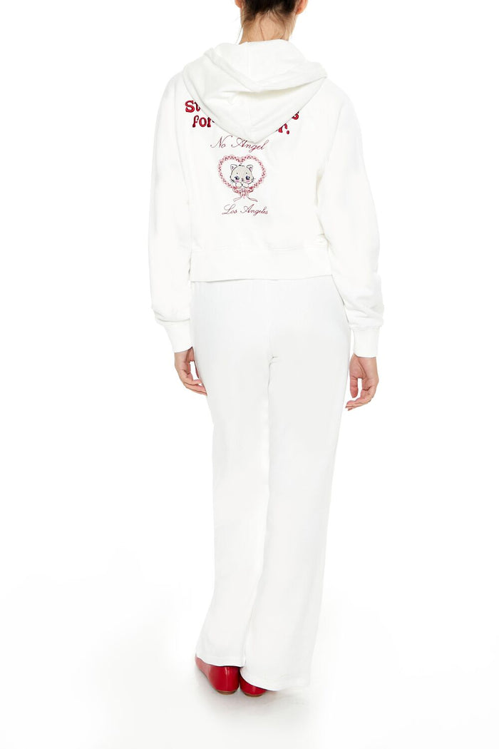 Embroidered Devil Heart Sweatpants