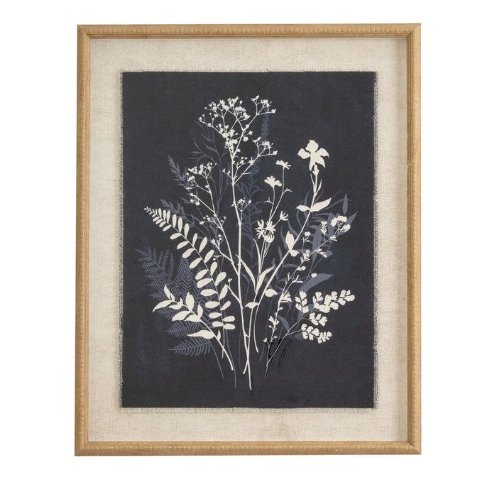 Flora & Fauna Collection Grove On Linen In Beaded Frame
