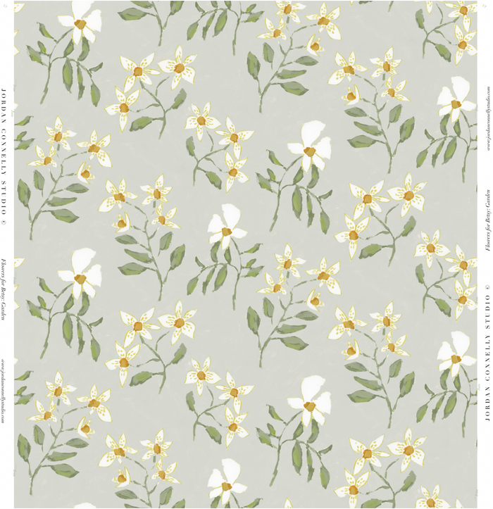 Flowers for Betsy in Garden Wallpaper
