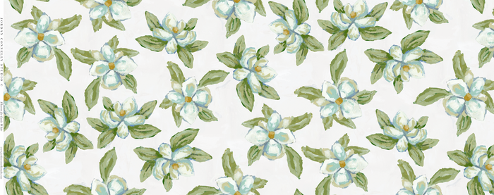 Flowers for Lucie in White- Fabric