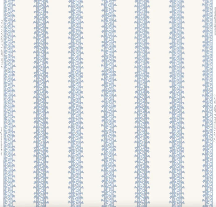 Forged Vine in Blue Wallpaper