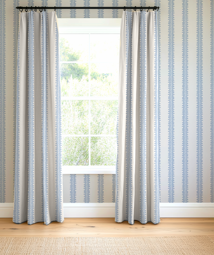 Forged Vine in Blue Wallpaper