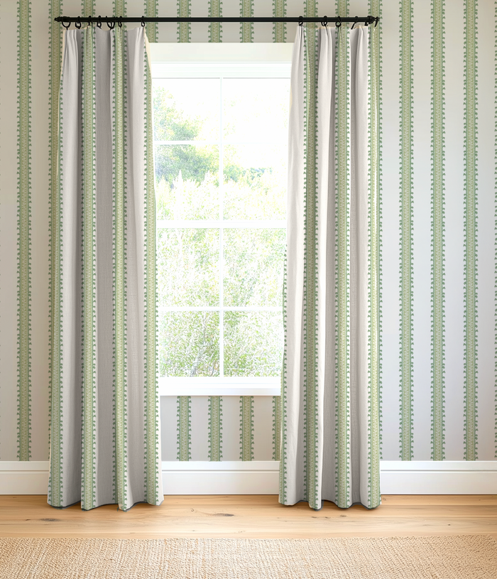 Forged Vine in Green Wallpaper