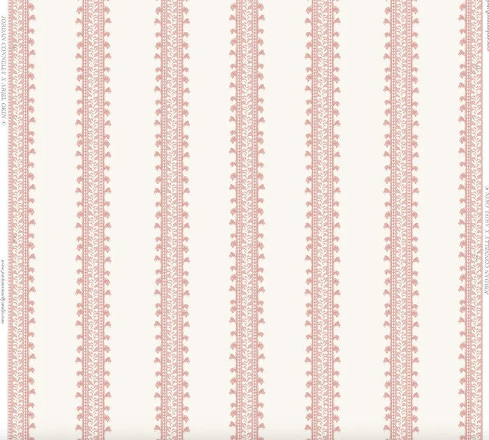 Forged Vine in Rose Wallpaper