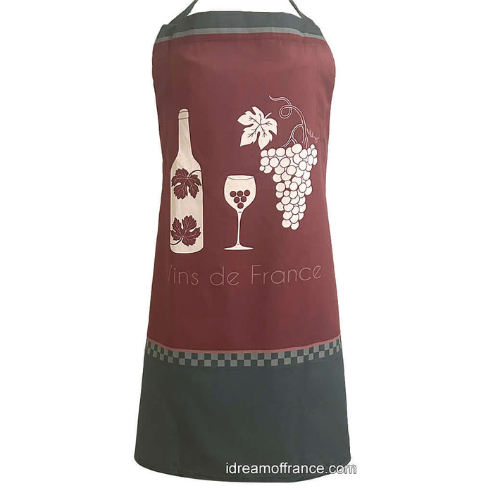 French kitchen apron - 100% cotton - Vineyard Side | Coucke