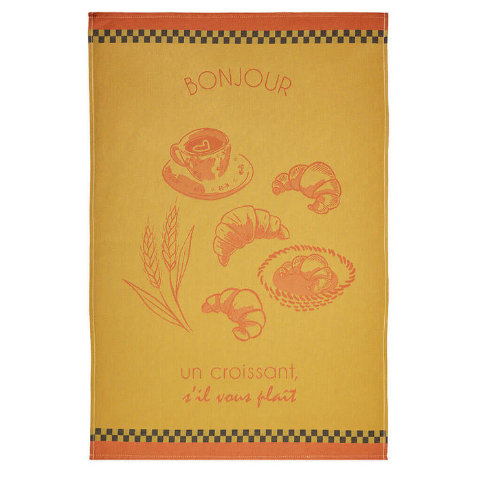 The Croissant French Jacquard Cotton Dish Towel by Coucke