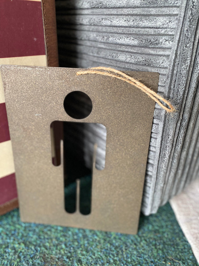 Gents Metal Rope Hanging Sign