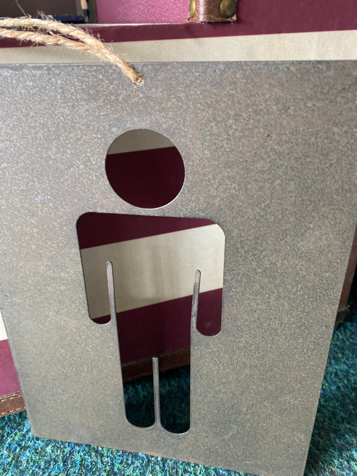 Gents Metal Rope Hanging Sign