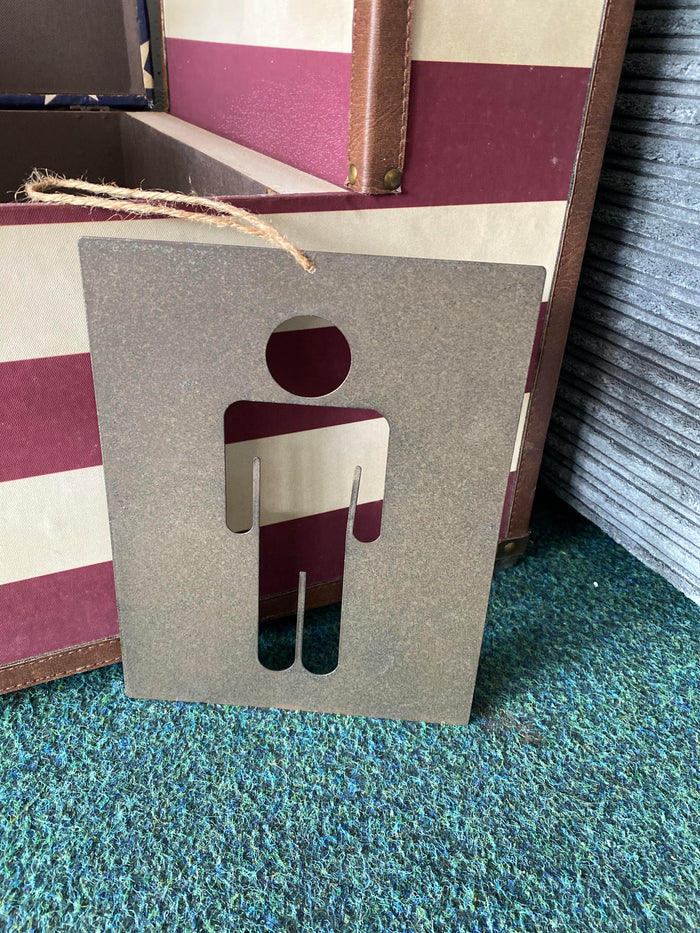 Gents Metal Rope Hanging Sign