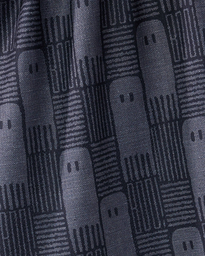 Geometry Hide and Shriek Tea Towel | Gray Ghost & BOO Halloween Pattern