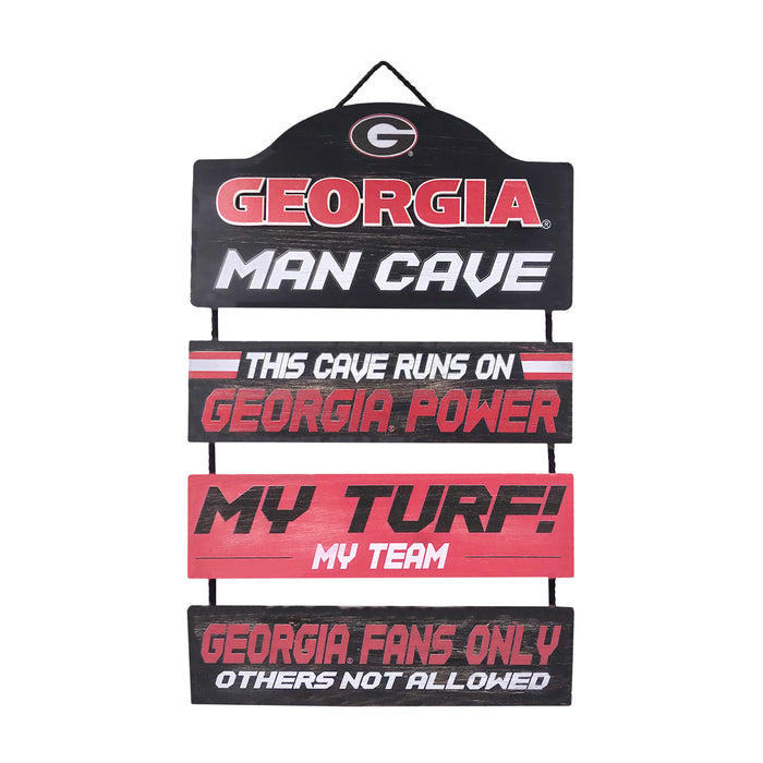 Georgia Bulldogs Man Cave Dangle Sign