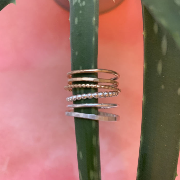 Gold Hammered Stacking Ring - The Catalyst Mercantile