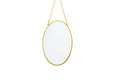 Gold Hanging Oval Mirror