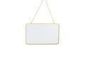 Gold Hanging Rectangle Mirror