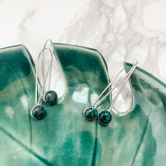 Great American Dynasty Drop Turquoise Earrings