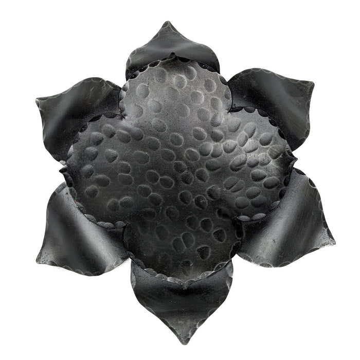 Hand Forged Lotus Pillar Base from bluecorn beeswax with white background