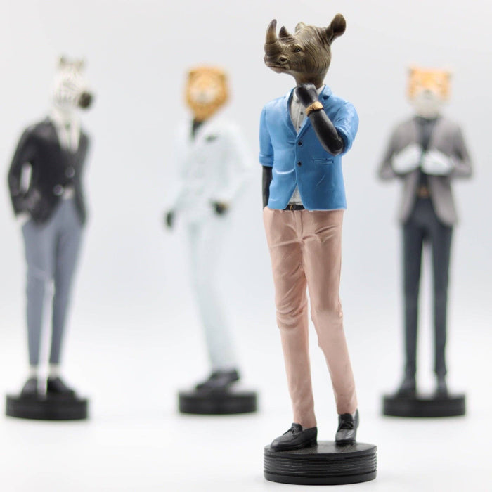 Humphrey the Rhino – Hand-Painted Polyresin Figure