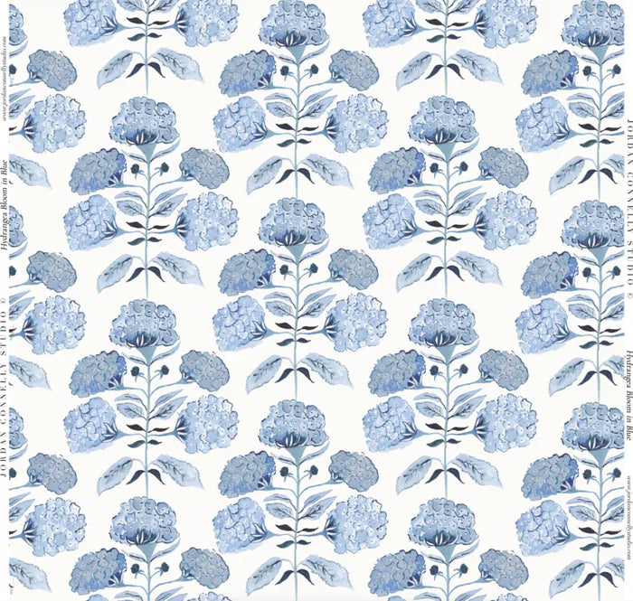 Hydrangea Bloom in Blue Wallpaper