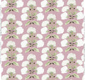 Hydrangea Bloom in Garden on Mauve Wallpaper