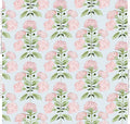 Hydrangea Bloom in Pink on Blue Wallpaper