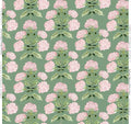 Hydrangea Bloom in Pink on Green- Fabric