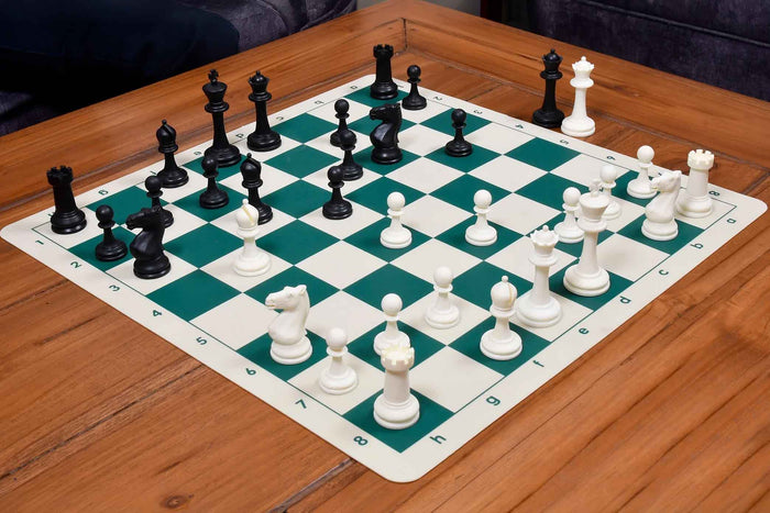 International Series Unweighted Tournament Plastic Chess Set 3.8" King