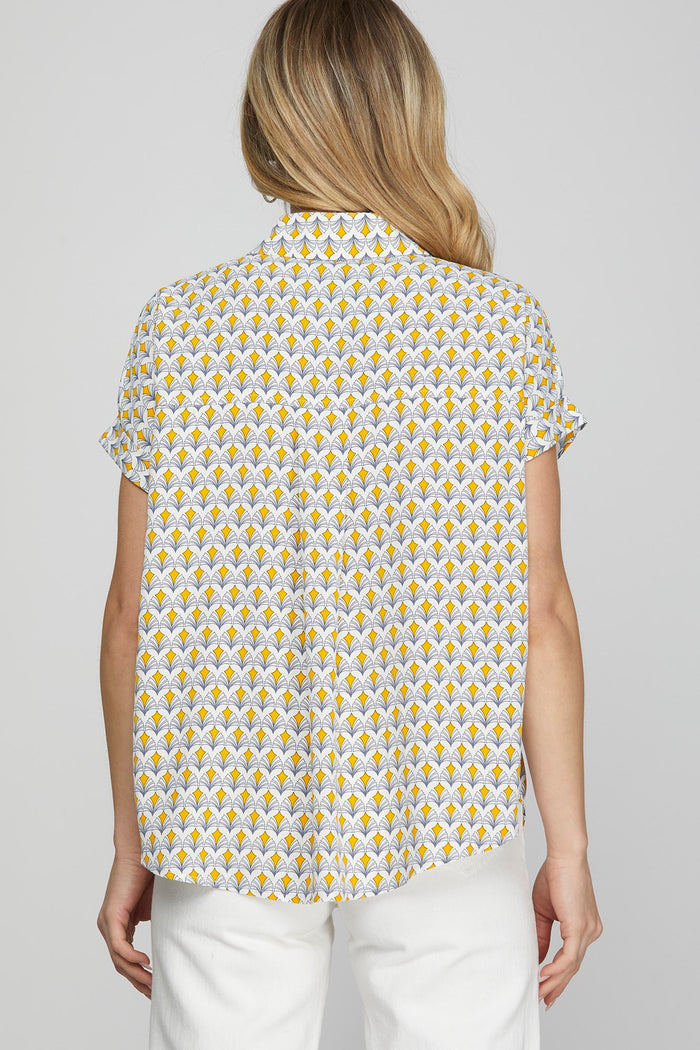 Keep it Classy Drop Shoulder Top - Yellow