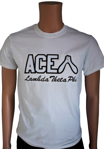 Lambda Theta Phi White Word Tee - Discontinued