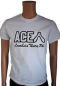 Lambda Theta Phi White Word Tee - Discontinued
