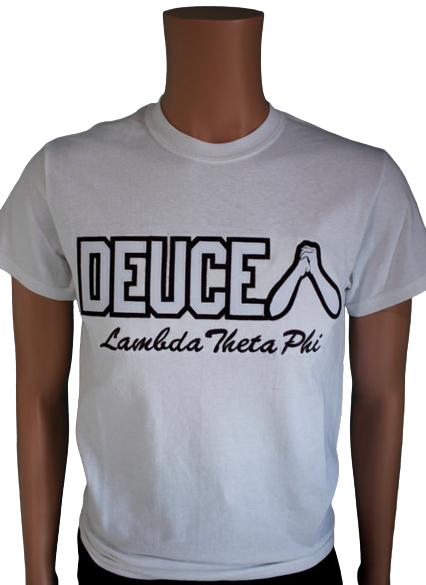 Lambda Theta Phi White Word Tee - Discontinued