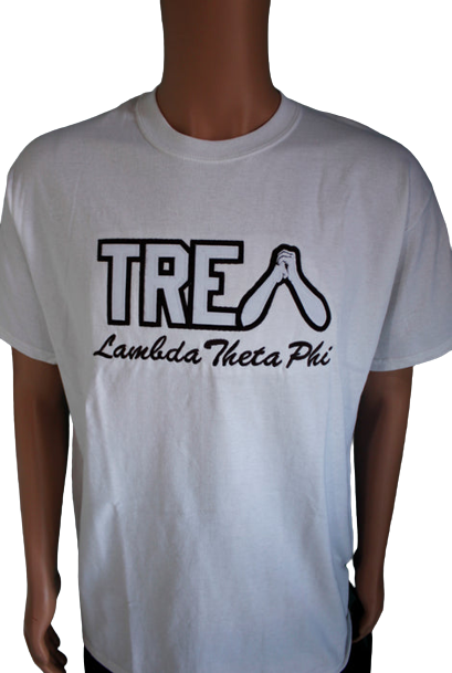 Lambda Theta Phi White Word Tee - Discontinued